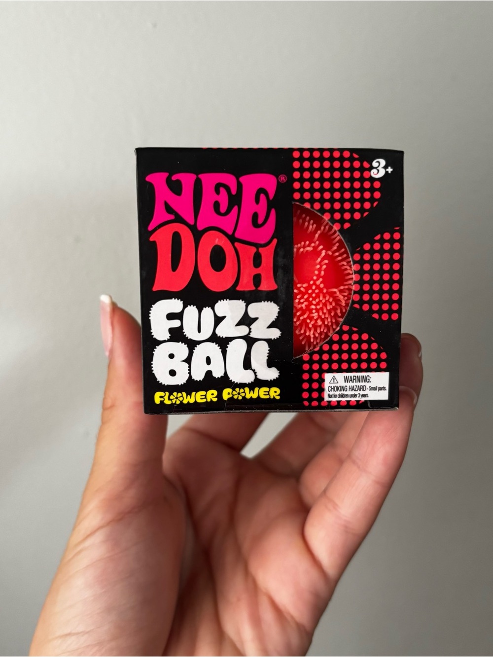 Authentic Schylling NeeDoh Fuzz Ball - orange Flower Power